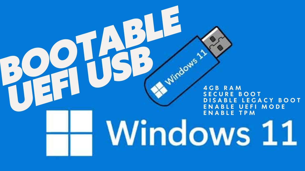 Windows 11 Bootable UEFI USB with Rofus - YouTube