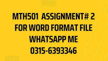 MTH501 Assignment 2  Solution 2022 Correct 100% || Study Hub Official