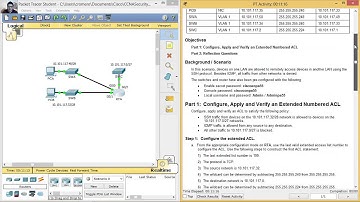 4.1.1.11 Packet Tracer - Configuring Extended ACLs Scenario 2