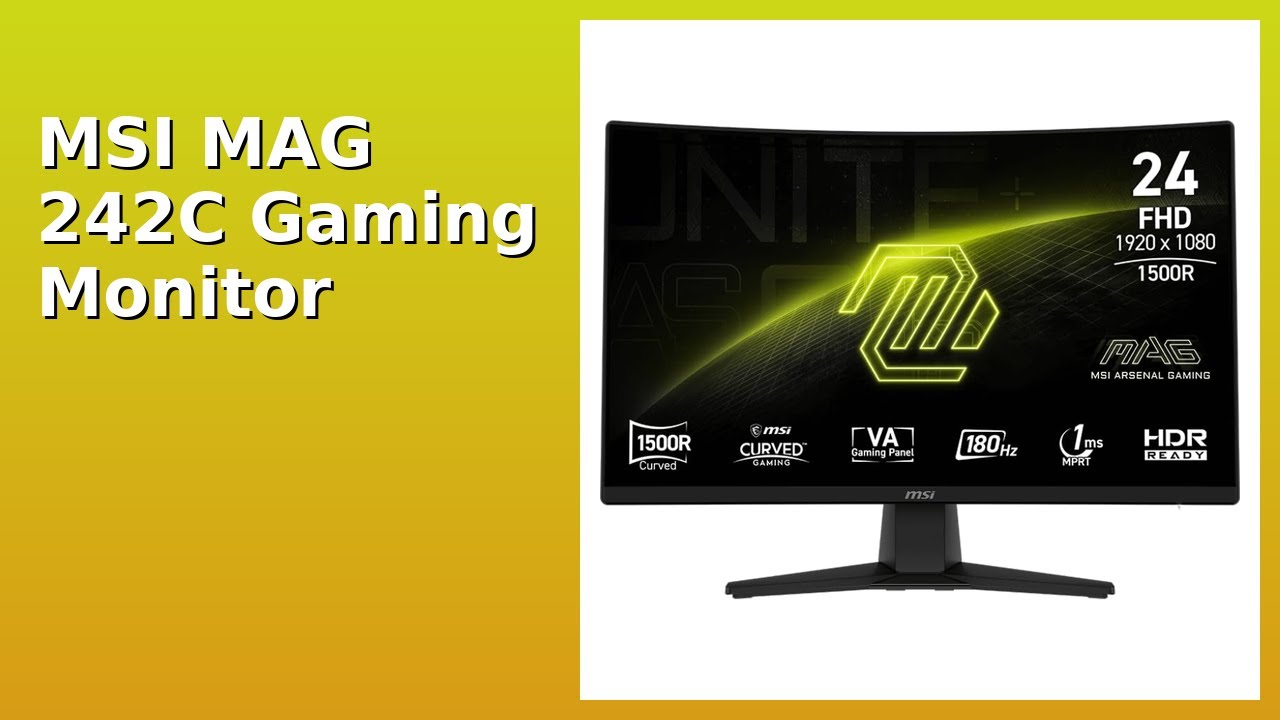 REVIEW (2026): MSI MAG 242C Gaming Monitor. Features. - YouTube