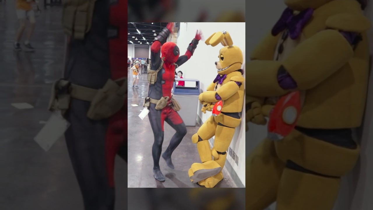 Deadpool meets Spring Bonnie 🫠 #deadpool #fnaf #cosplay