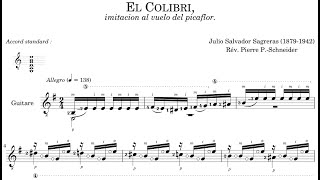 El Colibrí (Julio Salvador Sagreras) Partitura Guitarra - Score Guitar - Partition Guitare.