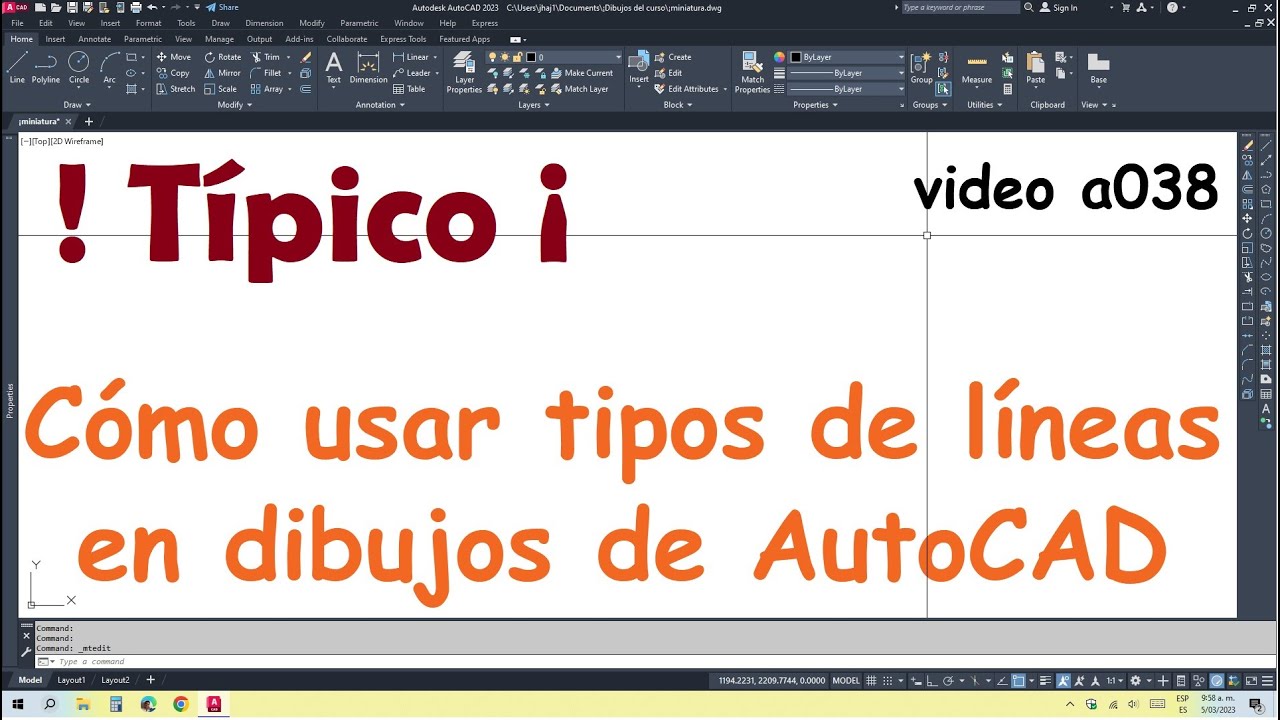 ! Típico ¡ Cómo usar tipos de línea en dibujos de AutoCAD - YouTube