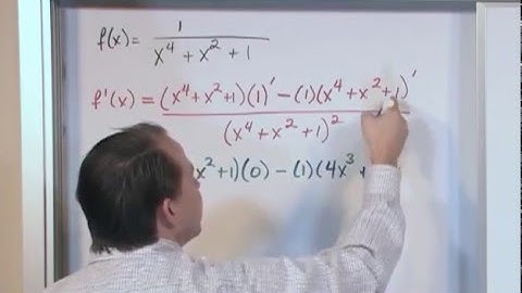Lesson 6 - Quotient Rule Of Differentiation, Part 2 (Calculus 1)