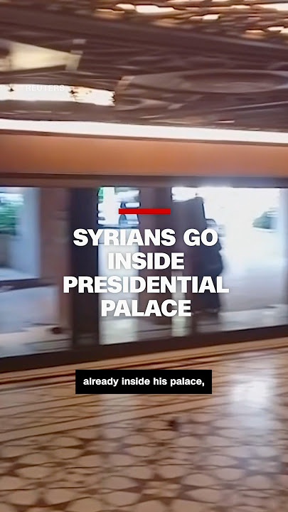 Syrians go inside presidential palace