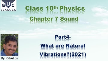 GTC Class10 Physics Chapter 7 Sound Part 4  What are Natural Vibrations (2021)