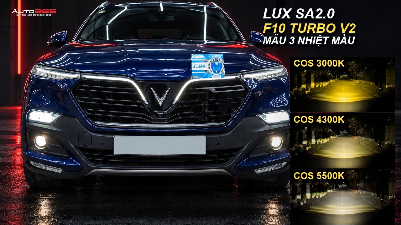 VinFast Lux SA2.0 lắp X-Light F10 Turbo V2 5500K