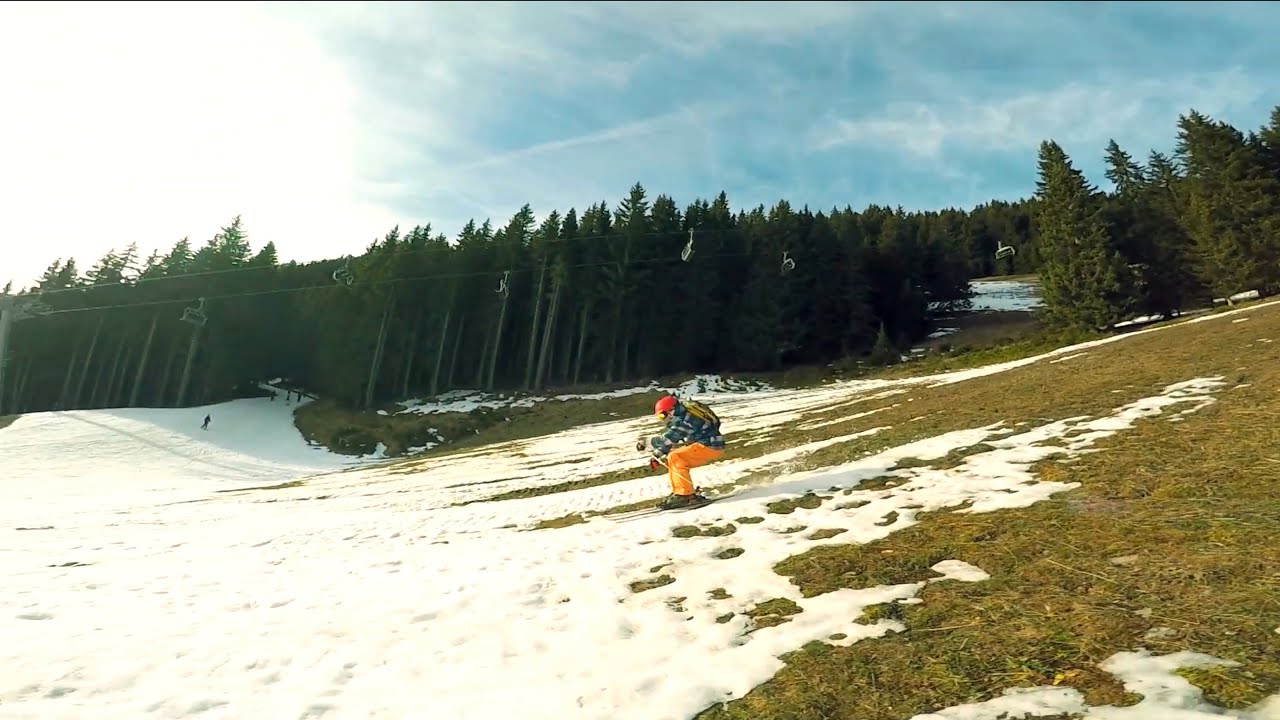 Gopro -  Ski sur herbe dans le Grand Massif