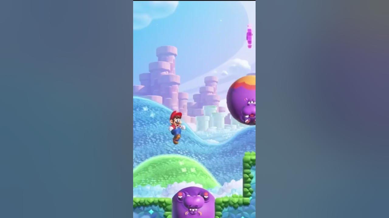 Drooling goombas in super mario bros wonder reacting to the gameplay
