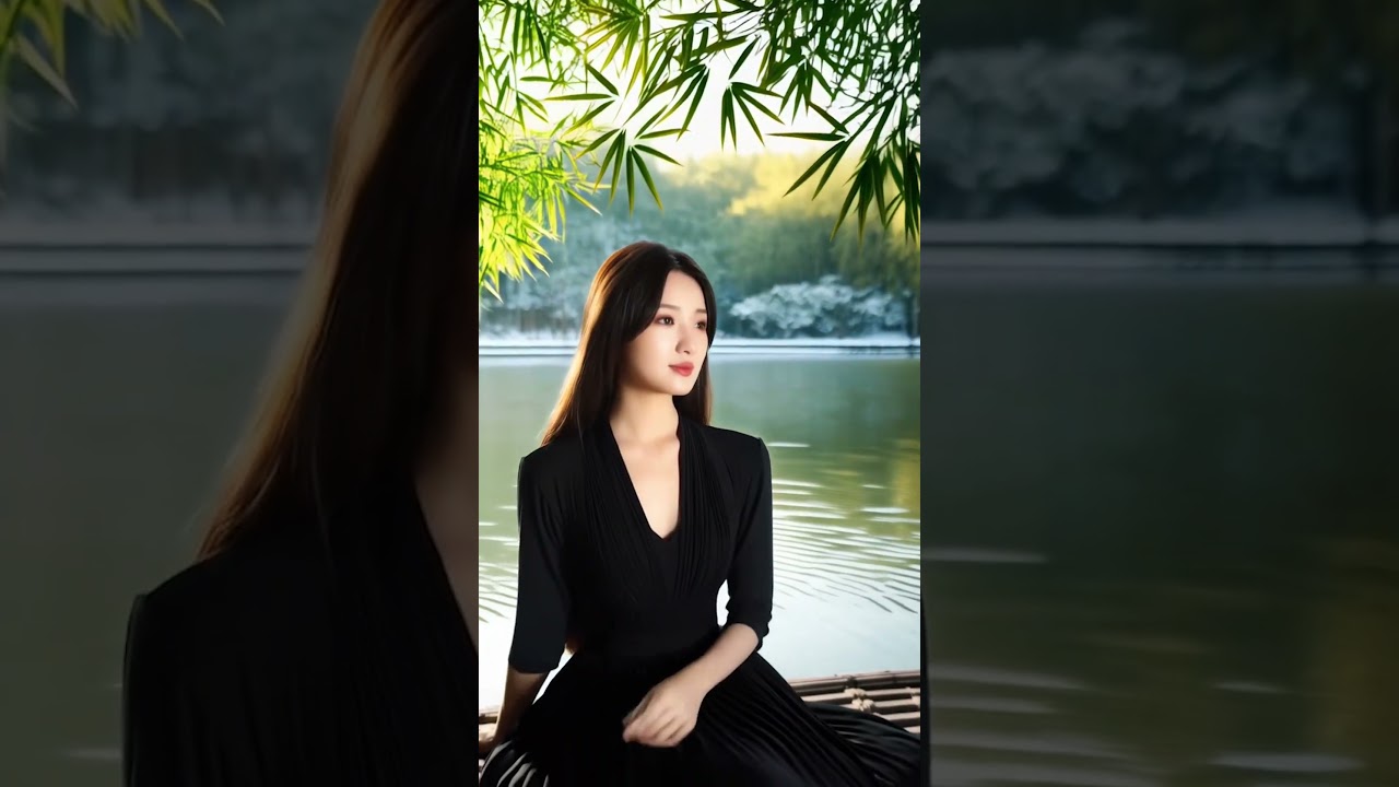 Whispers of the Bamboo Guzheng by the Lake