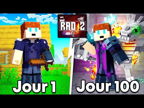 I SURVIVED 100 DAYS on MINECRAFT RPG RAD 2...