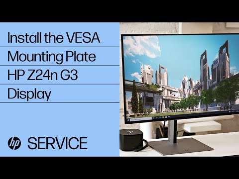 Installing the VESA Mounting Plate on the HP Z24n G3 Display| HP Computers | @HPSupport