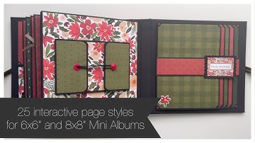 25 different interactive page styles for 6x6" und 8x8" mini albums project share /December daily