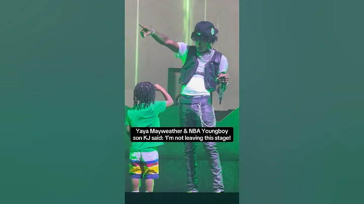 NBA YoungBoy & Yaya Mayweather’s son KJ didn’t wanna leave the stage #masa #nbayoungboy