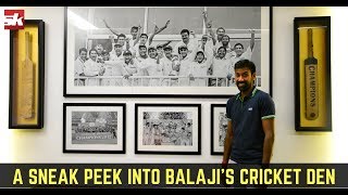 A Sneak Peek Into Balaji's Cricket Den | Sportskeeda