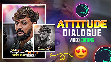 Boys Attitude Dialogue Status Video Editing || Instagram Trending Video Editing || PATIL CREATION PP