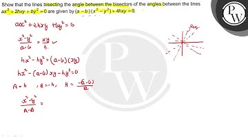 Show that the lines bisecting the angle between the bisectors of th...