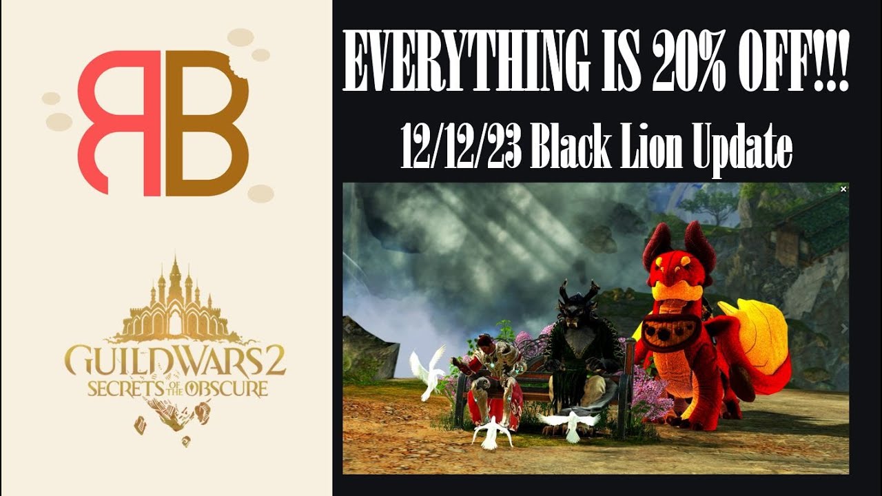 GW2 Huge Sale and December 12th Black Lion Update! YouTube