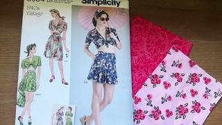 Sewing Vlog: Simplicity  1940's Vintage 8654