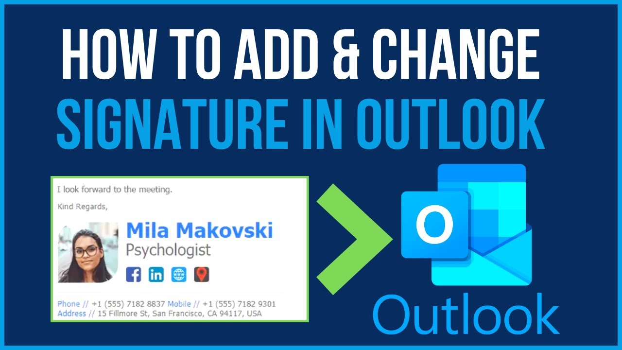 HOW TO CHANGE SIGNATURE IN OUTLOOK 2024 ON ANY PLATFORM YouTube
