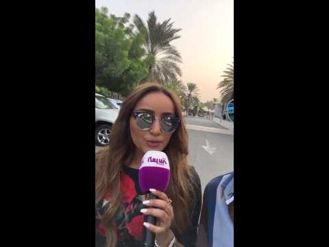 مع الفنانة جميلة اثناء لقاء قناة العربية 