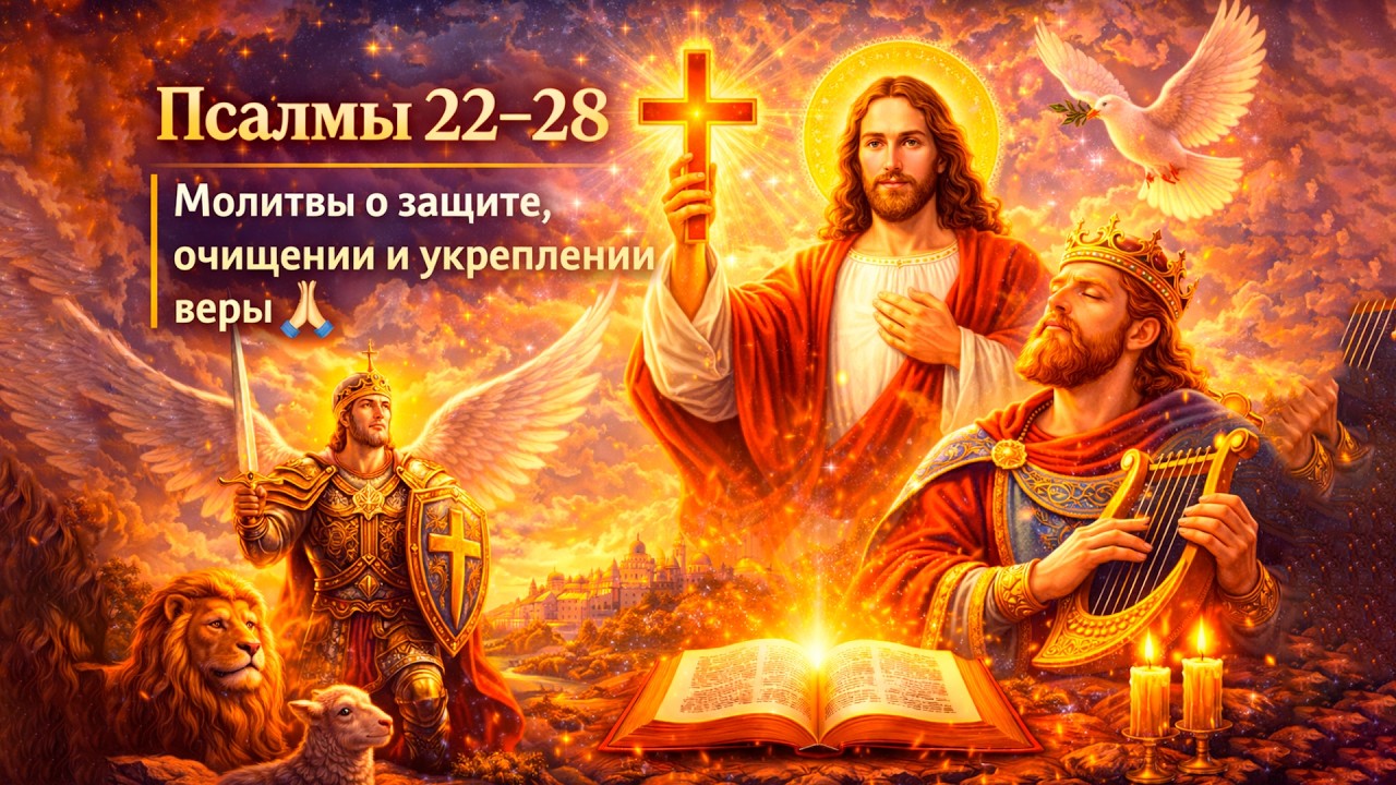 Псалмы 22–28 | Молитвы о защите, очищении и укреплении веры 🙏