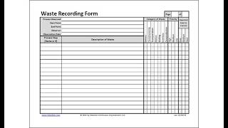 Waste Recording Form Overview