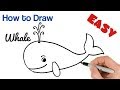 How to Draw a Whale fo Kids Easy and Cartoon