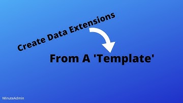 Create A Data Extension From A 