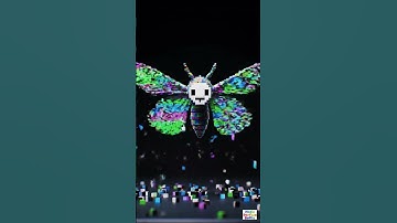 Wait for this PIXEL creature to assemble! 💀 #shorts  #animation  #3danimation  #pixelart  #cgi