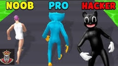 NOOB vs PRO vs HACKER - Monsters Lab Freaky Running Gameplay