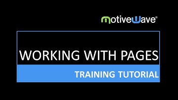 Working With Pages in MotiveWave Trading Platform