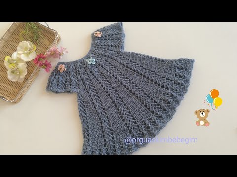 TIĞ İŞİ PRENSES BEBEK ELBİSESİ NASIL ÖRÜLÜR?#babycrochet #babydress