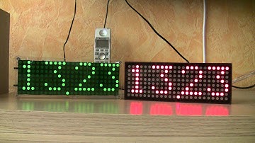 2x  LED matrix digital clock 8x24