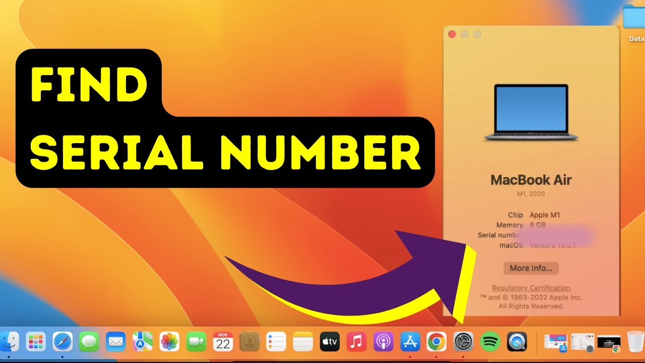 How to Find Serial Number in Macbook Air/ Pro or iMac 