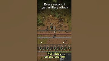 This is what happens when you try to build under artillery rain #factorio #gaming #automation #games