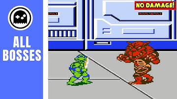 Teenage Mutant Ninja Turtle III The Manhattan Project (NES) - All Bosses - (No Damage)