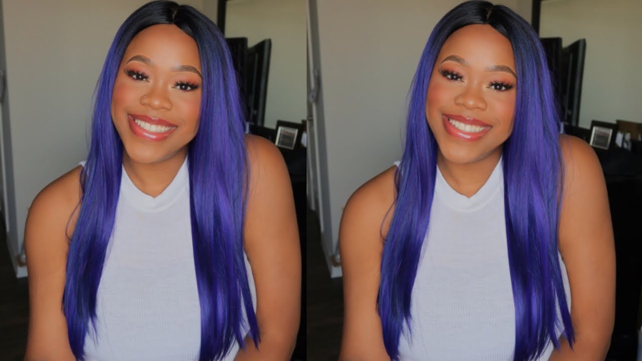 4. Royal Blue Ombre Synthetic Hair Weave by Divatress - wide 6