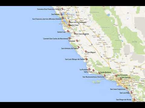 Video: California Missions Map: Where to Find Them