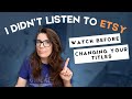Should You Change Your Etsy Titles Now?
