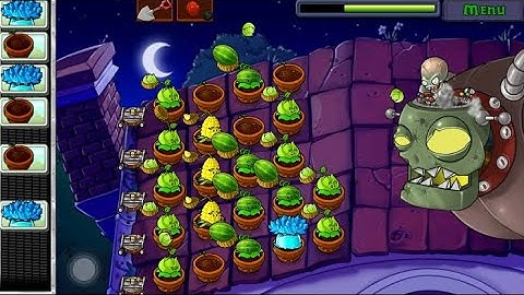 Plants vs Zombies (PvZ Part 16 Roof level 10 final boss) IOS,Android Gamplay