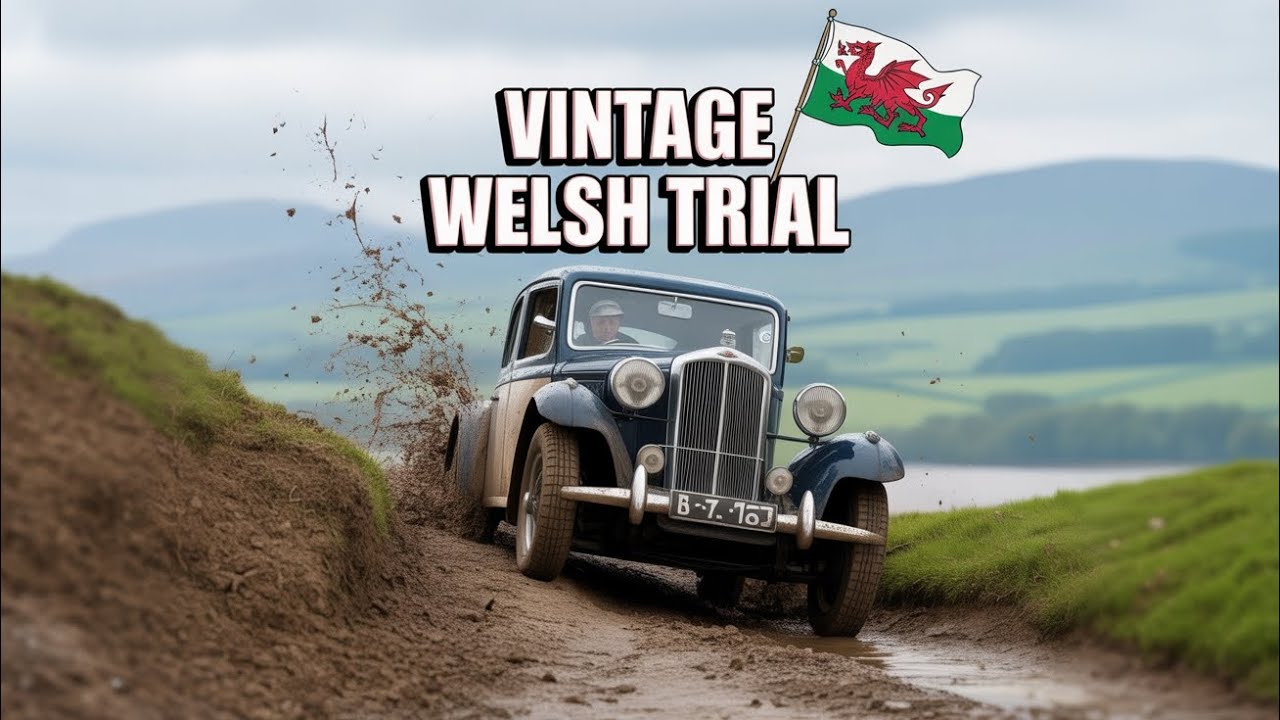 Thrilling VSCC Welsh Trial 2025. Vintage Cars in Action!
