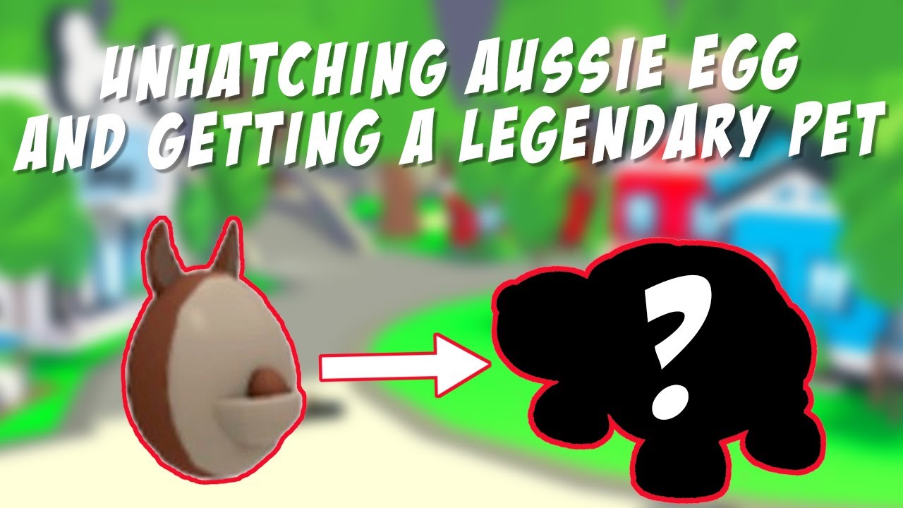 Unhatching Aussie Egg and Getting a Legendary Pet Adopt Me YouTube