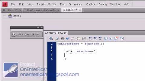 ActionScript 2.0 basics 004 Rotation