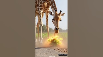 The Giraffe Saved the Chickpea Plants 🌱✨ |#shortsfeed #ytstudio #save #tree #ai