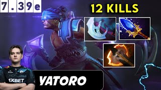 Yatoro Anti Mage Safelane 12 Kills - Dota 2 Patch 7.39e Pro player Full Gameplay