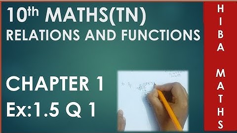10th Class Maths chapter 1 ex:1.5,Q.no.1 (i-v),  fog=gof TN Samacheer