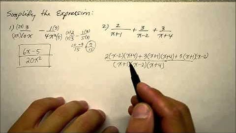 509A1  Simplify Rational Expressions:  Add & Subtract Unlike-Denominators