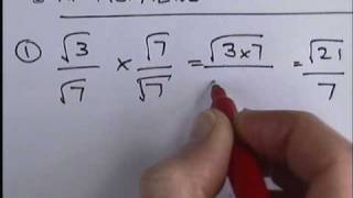 How to rationalise the denominator with surds.wmv