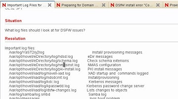 Install OES11 DSfW - Log Files